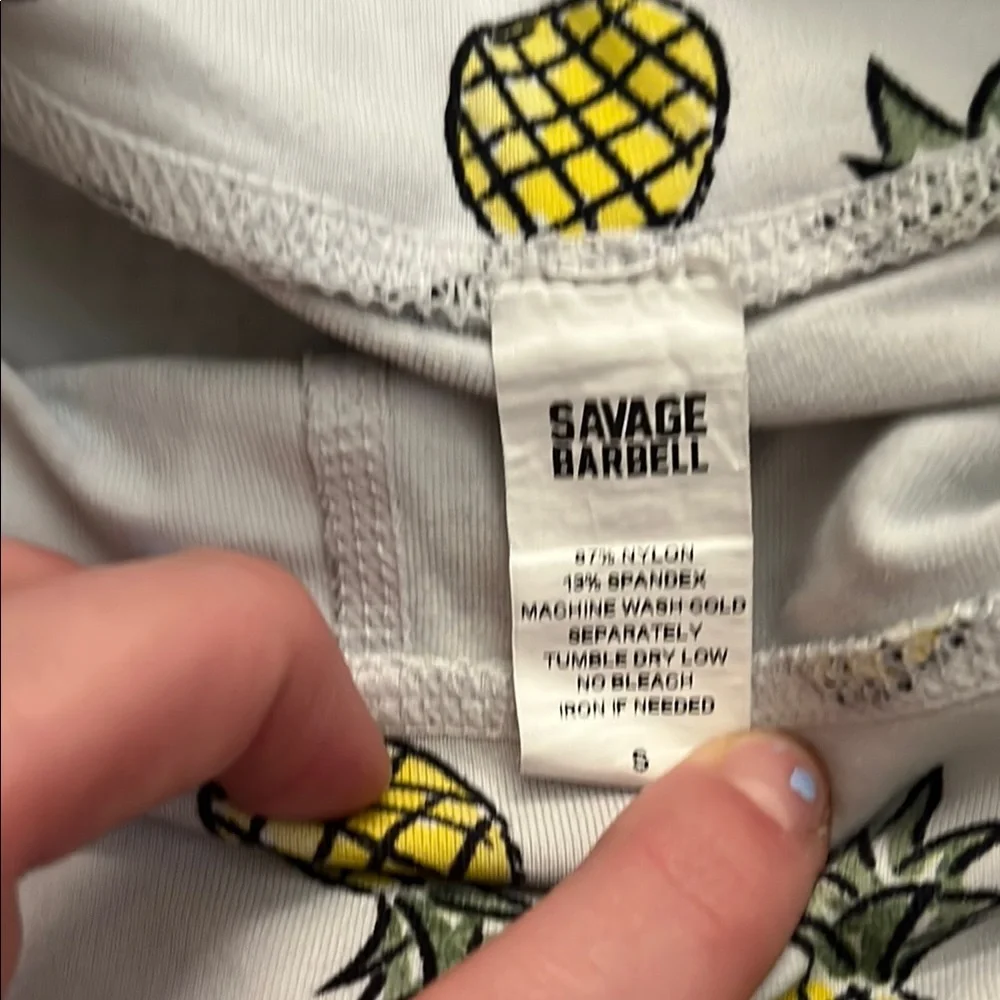 Salvage Women's Pineapple Print Shorts - Gray - Picture 2 of 3